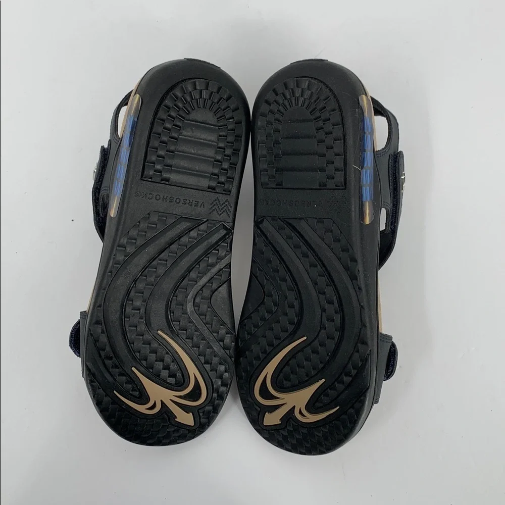 Gdefy Dyfor t-strap comfort sandals strap Gravity Defying leather black new 9